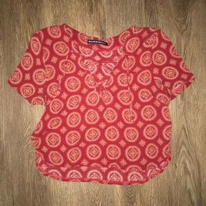 Red Boho Brandy Melville Crop Top